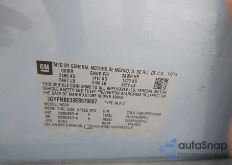 2014 Cadillac Srx Luxury Collection from USA, damaged, VIN 3GYFNBE30ES579687